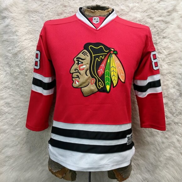 NHL Hockey Reebok Center Ice Sports Athletic Jersey Youth Chicago Blackhawks - Picture 1 of 9